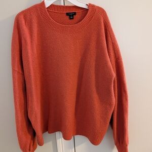 Ann Taylor Factory Coral Crew Neck Sweater